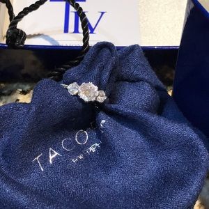 Tacori IV diamonique 3 stone ring